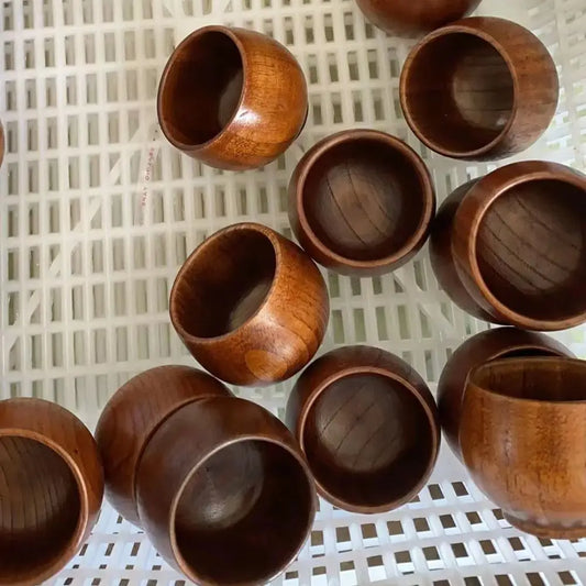 Small Home Use Sake Cups Wooden Craft Mini Tea Cup 50ml Mug - 369 view