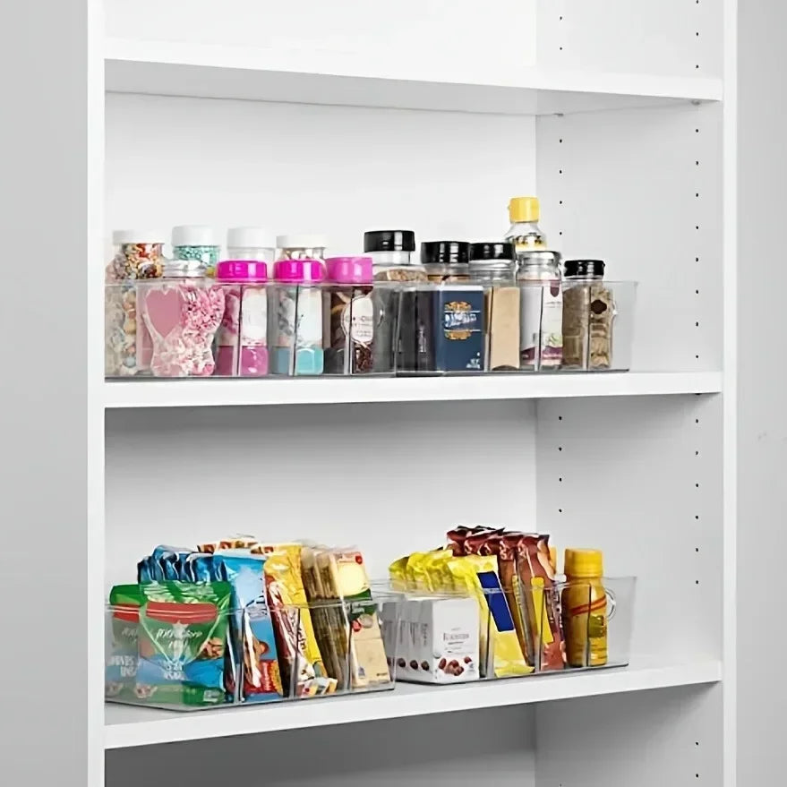 Caja Organizadora Transparente para Refrigerador – Almacenamiento con Divisor