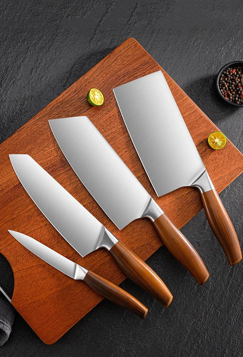 Juego de Cuchillos de Chef – Acero Inoxidable Japonés, Multiusos y Ergonómico - 369 view