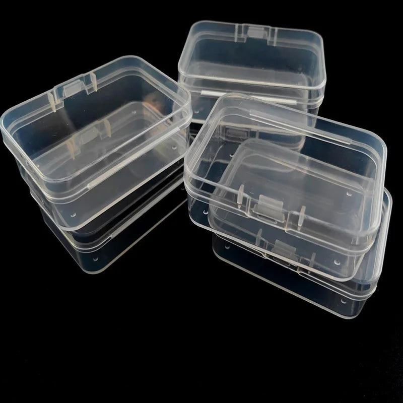 Set de 4/6 Cajas Transparentes de Plástico – Organizadores para Manualidades y Accesorios