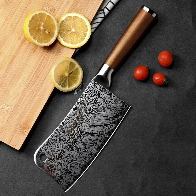 Juego de Cuchillos de Acero Damasco – Chef Profesional, Ideal para Carne y Verduras - 369 view