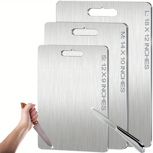 Kitchen grade titanium cutting board, hygienic and durable, double-sided titanium cutting pad (14x10 inches) - 369 view