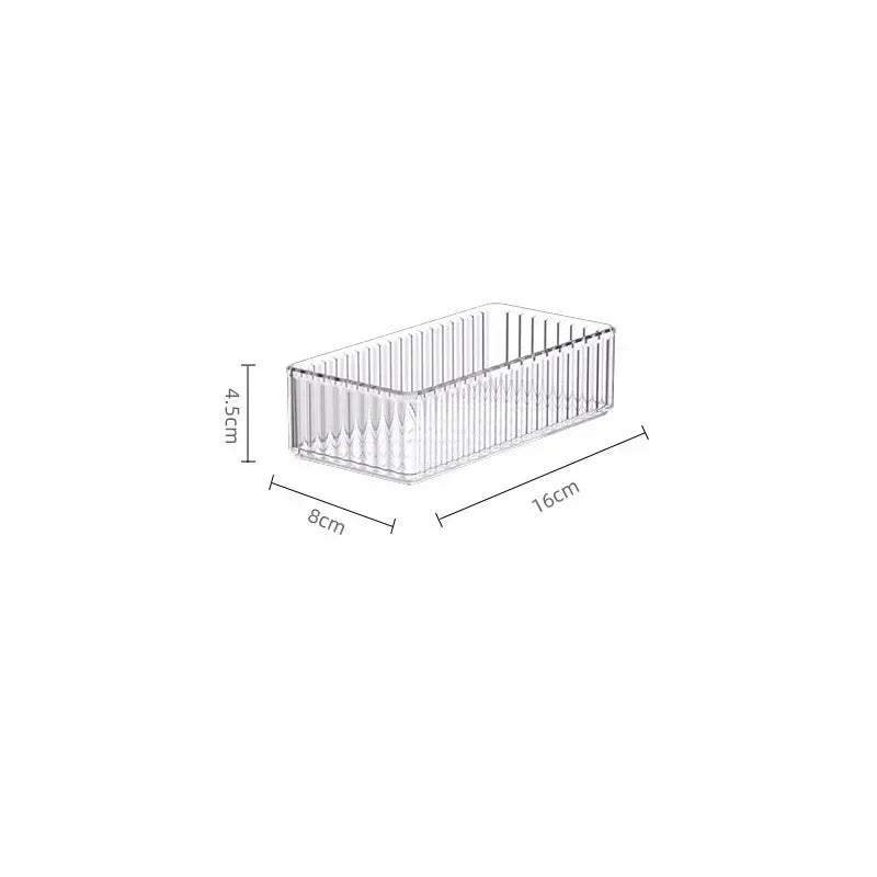 Caja Organizadora Transparente de Plástico – Almacenamiento para Escritorio y Tocador