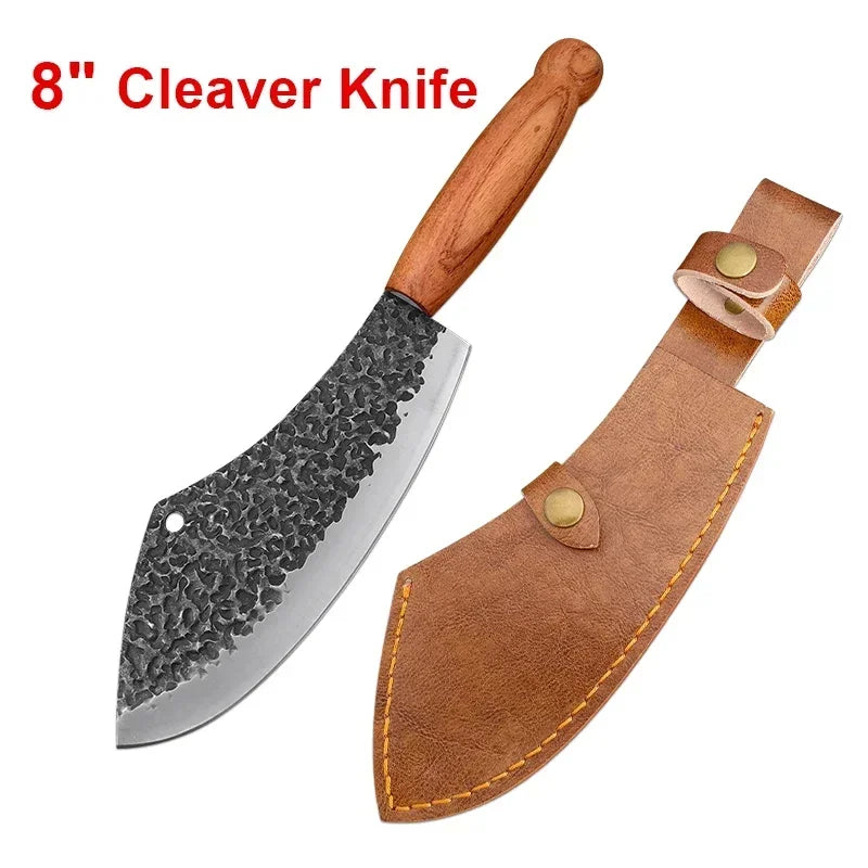Cuchillo de Cocina Forjado – Multiusos, Mango de Madera, Ideal para Carne y Verduras - 369 view