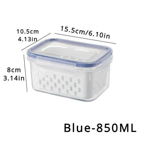 Set de Cajas de Almacenamiento para Refrigerador – Organizadores de Frutas y Verduras