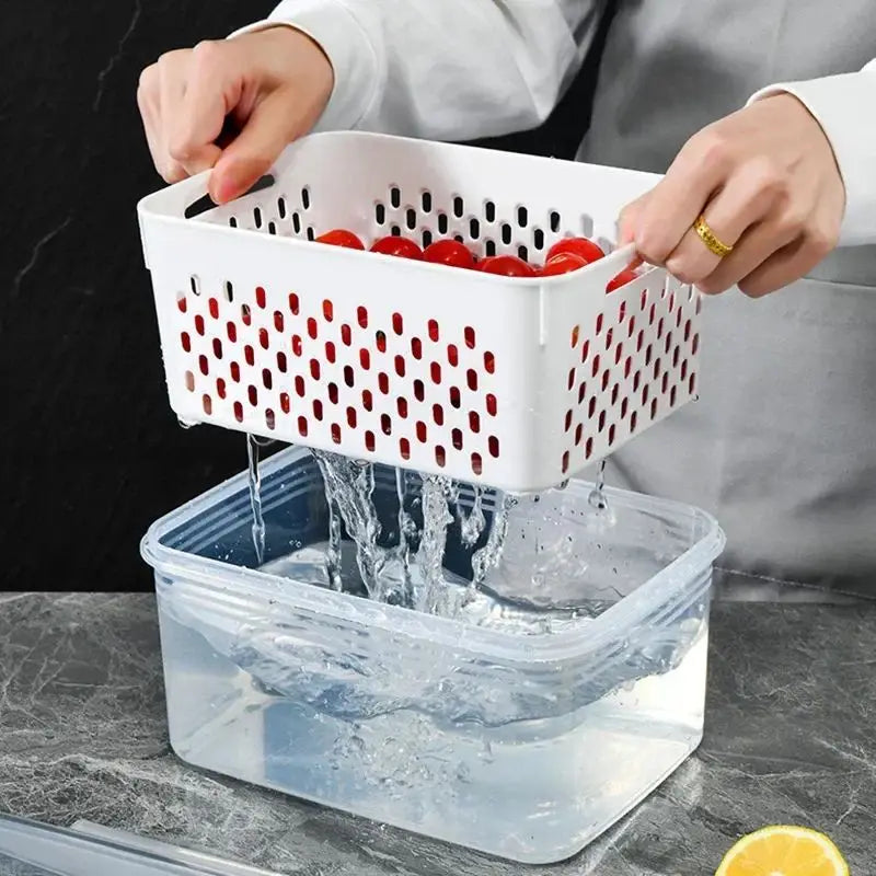 Set de Cajas de Almacenamiento para Refrigerador – Organizadores de Frutas y Verduras