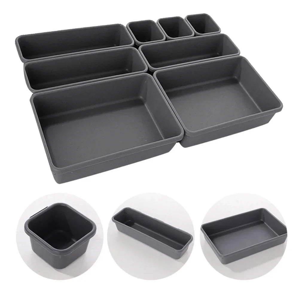 Set de 8 Organizadores de Cajón Ajustables – Almacenamiento para Cocina, Baño y Tocador - 369 view