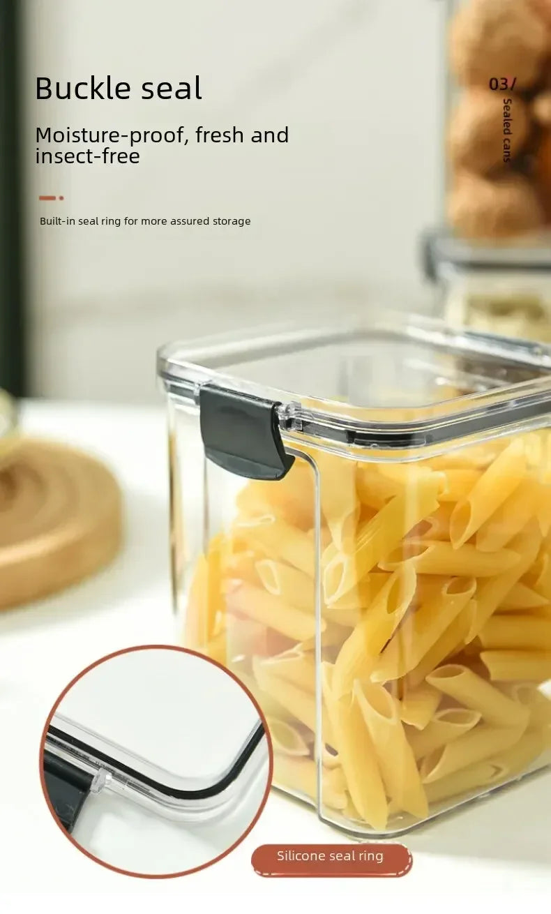 Caja Hermética de Almacenamiento para Snacks y Granos – Protección contra la Humedad