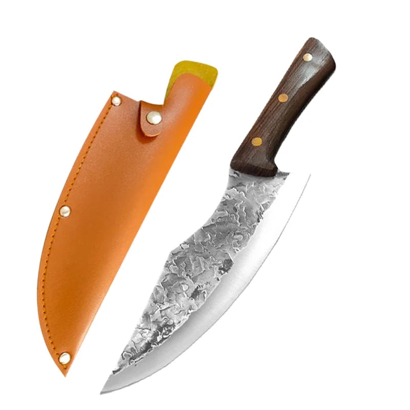 Cuchillo de Carnicero con Funda – Mango de Madera, Ideal para BBQ y Cocina - 369 view