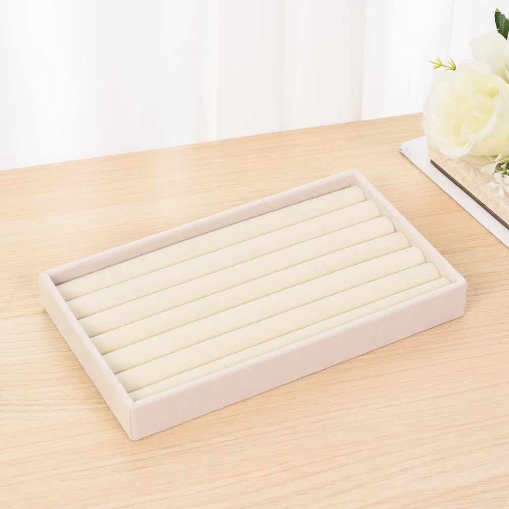 Bandeja de Terciopelo para Joyería – Organizador Apilable y Portátil