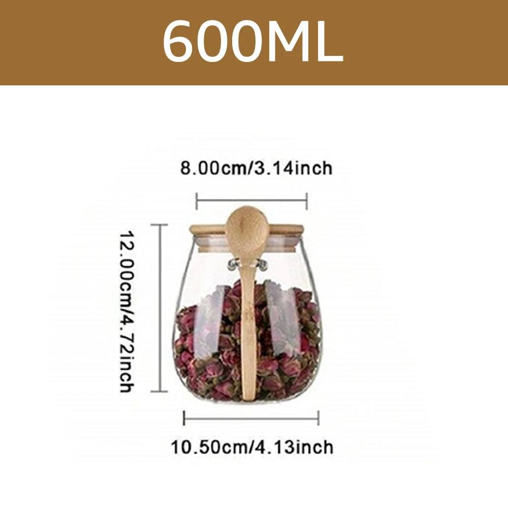 Tarros Herméticos de Vidrio con Tapa – Almacenamiento para Cocina