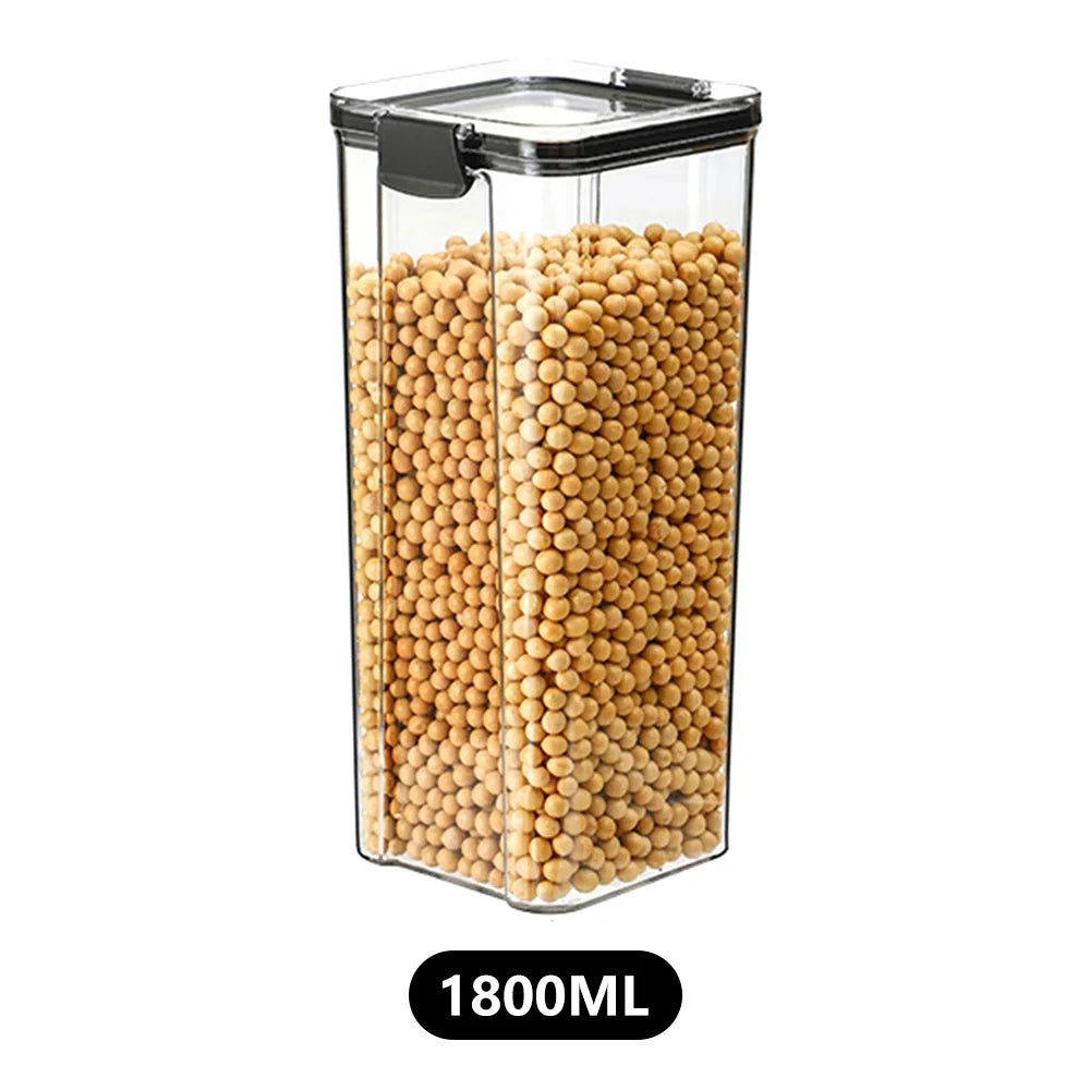 460-1800ml Sets Stackable Kitchen Sealed Jar Plastic Food Storage Box Multigrain Tank Bottle Dried Fruit Tea Storage Containers
