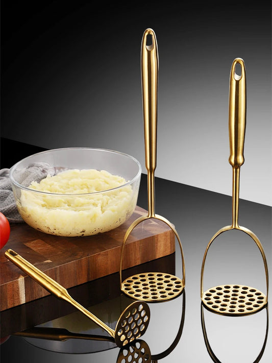 Prensapuré Manual de Acero Inoxidable – Triturador de Papas y Verduras - 369 view