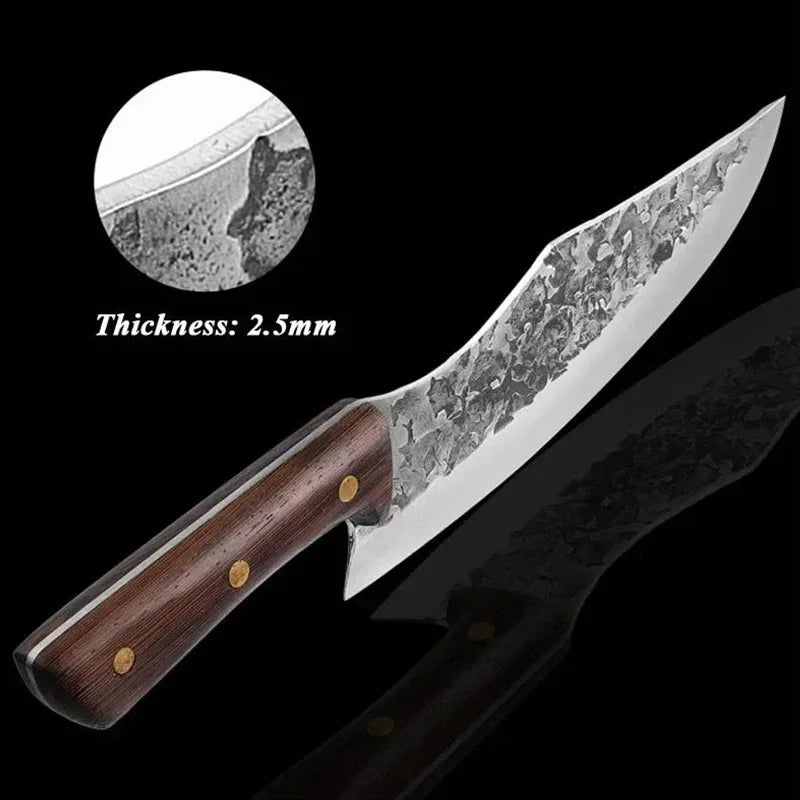 Cuchillo de Carnicero con Funda – Mango de Madera, Ideal para BBQ y Cocina - 369 view