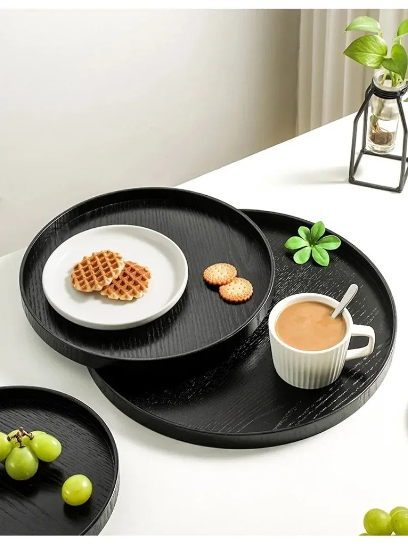 Bandeja Japonesa de Madera Negra – Elegancia y Funcionalidad