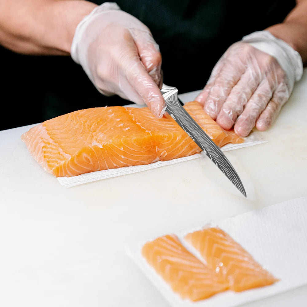 Juego de Cuchillos de Chef – Santoku Japonés, Patrón Damasco Láser, Ultra Afilados - 369 view
