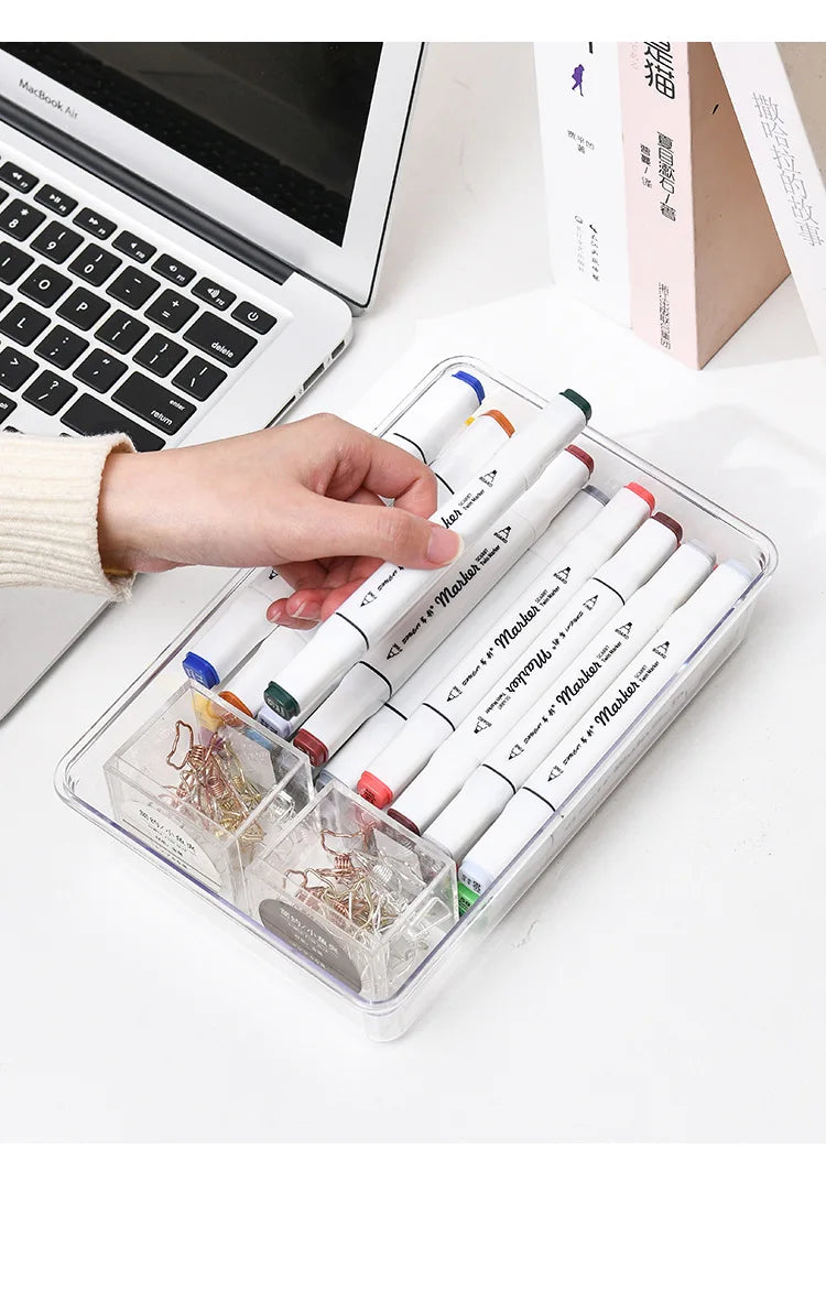 Set de 7/14 Organizadores de Cajón – Bandejas y Divisores Transparentes para Maquillaje y Cocina
