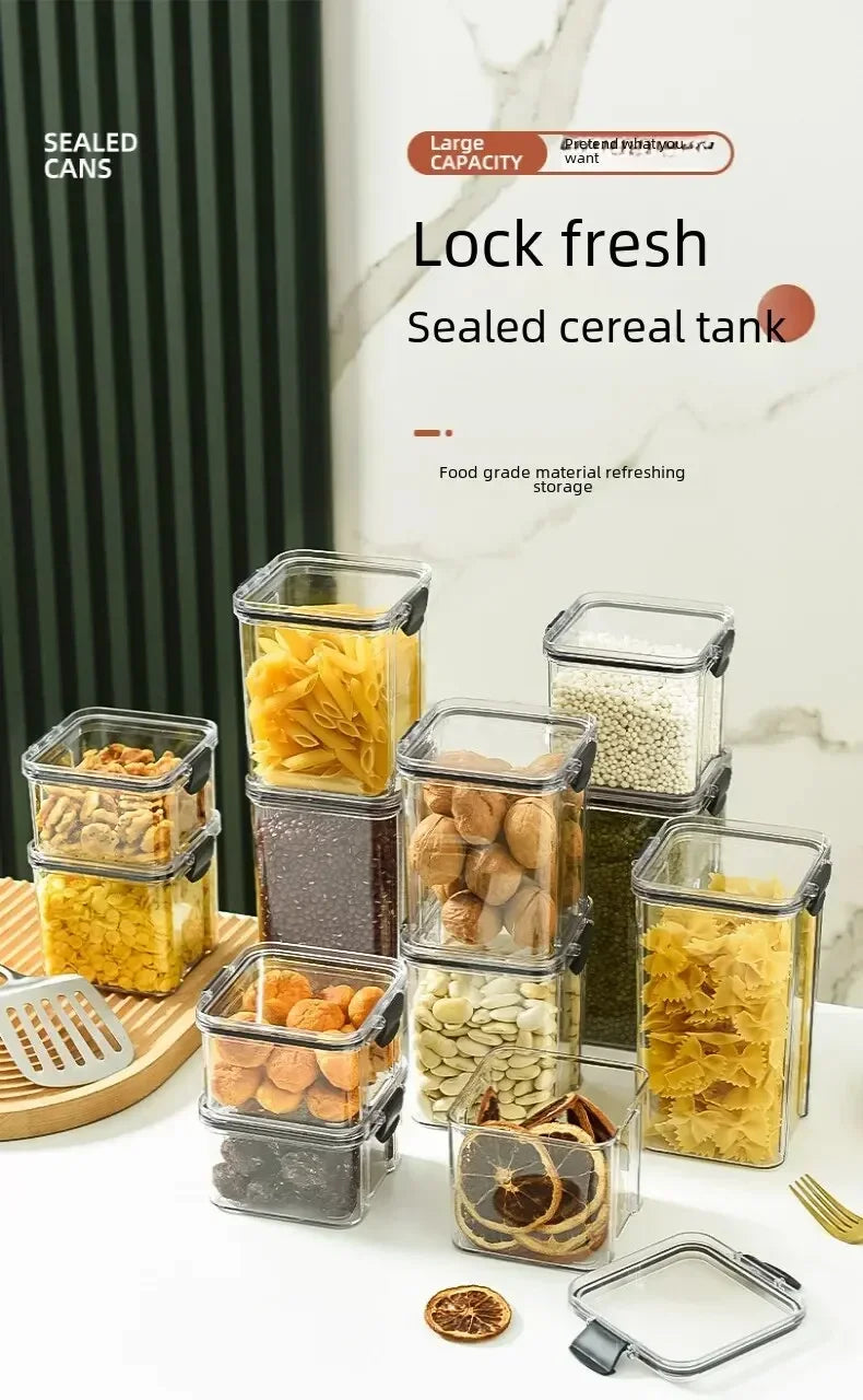 Caja Hermética de Almacenamiento para Snacks y Granos – Protección contra la Humedad