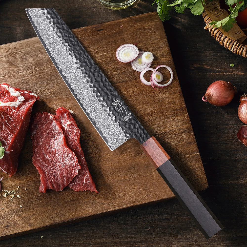 Cuchillo de Chef Japonés Kiritsuke 8.2” – Acero Damasco VG10 - 369 view