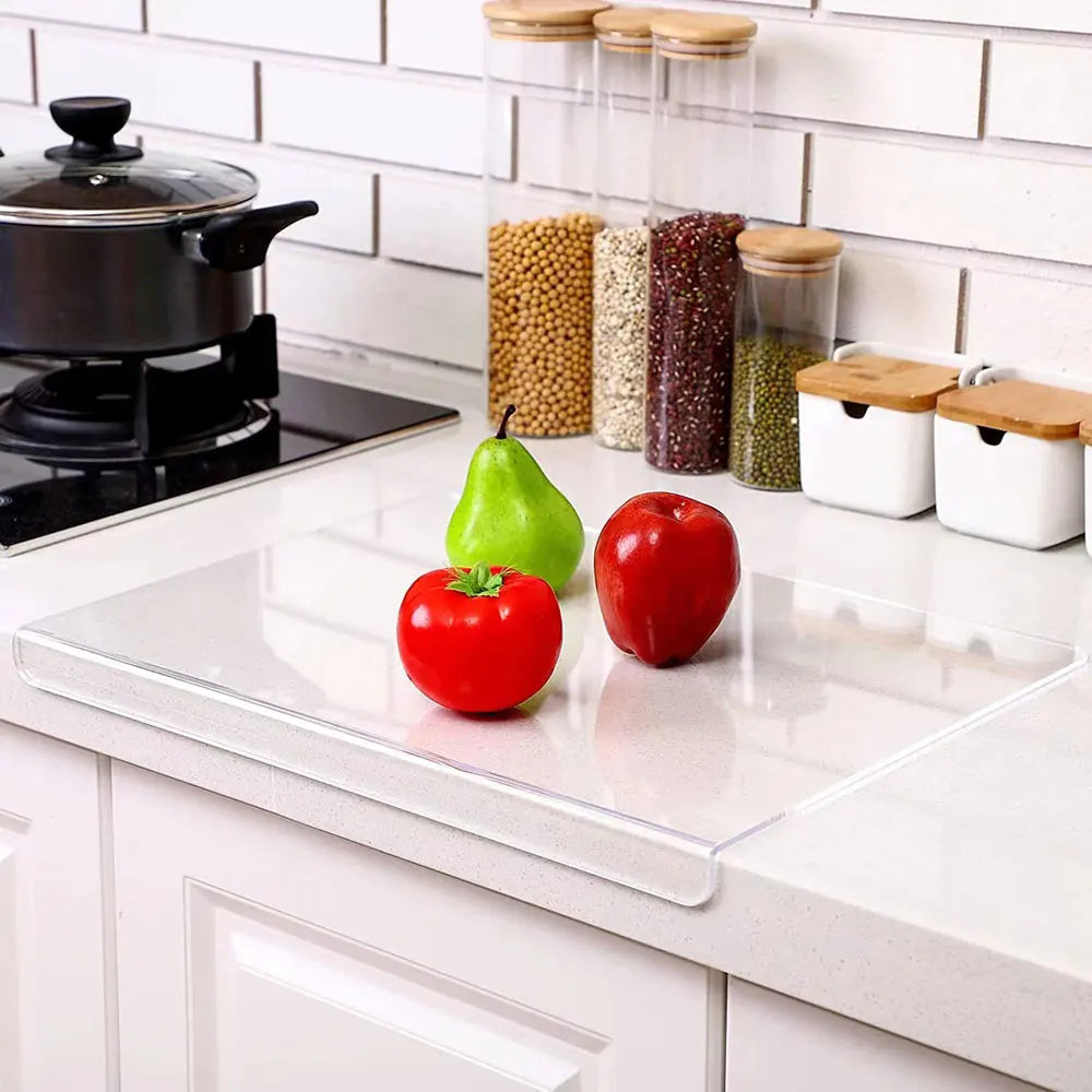 Transparent Acrylic Non Slip Chopping Boards Over The Countertop Protection ,Clear Cutting Boards For Kitchen Essentials