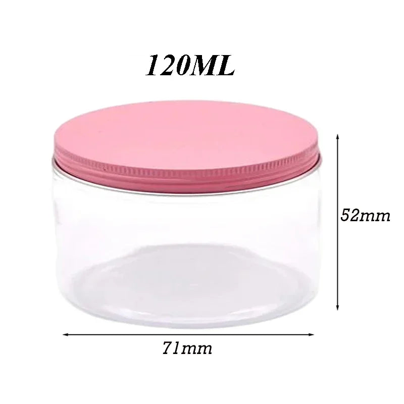 20Pcs 30/50/60/80/120/150ml Storage Jars With Lids Aluminum Round Canister Empty Plastic Cosmetic Jars Food Travel Bottle Pot