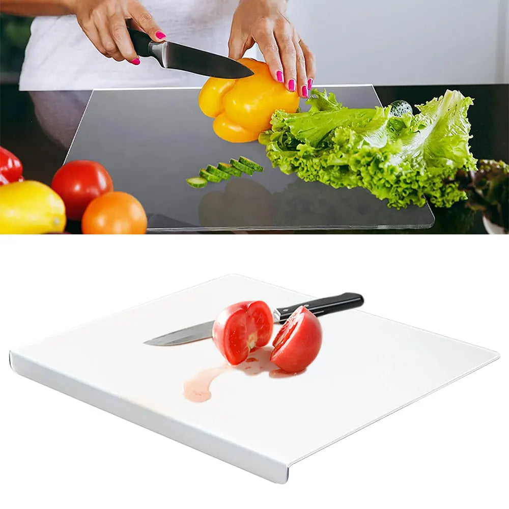 Transparent Acrylic Non Slip Chopping Boards Over The Countertop Protection ,Clear Cutting Boards For Kitchen Essentials