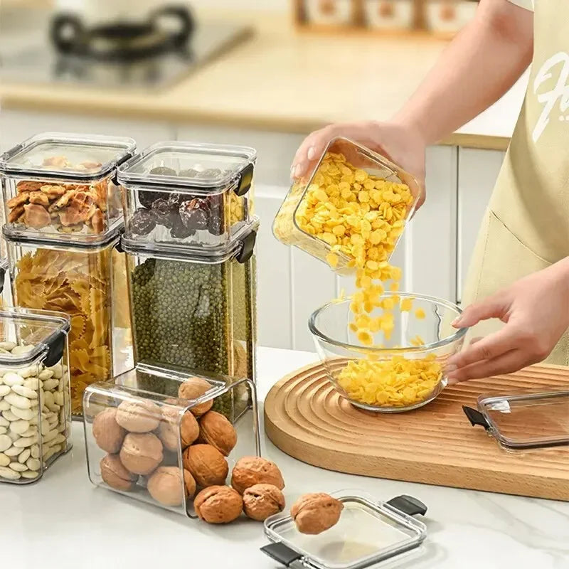 Caja Hermética de Almacenamiento para Snacks y Granos – Protección contra la Humedad