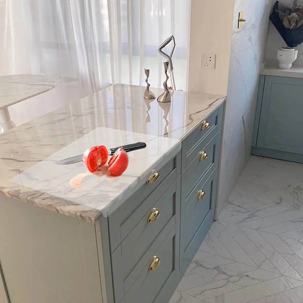 Transparent Acrylic Non Slip Chopping Boards Over The Countertop Protection ,Clear Cutting Boards For Kitchen Essentials