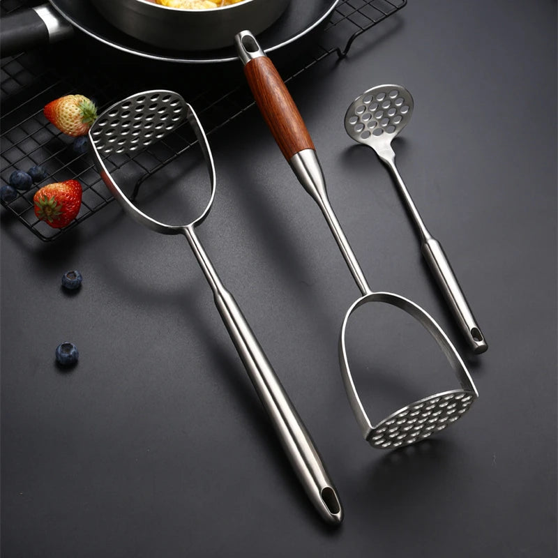 Prensapuré Manual de Acero Inoxidable – Triturador de Papas y Verduras
