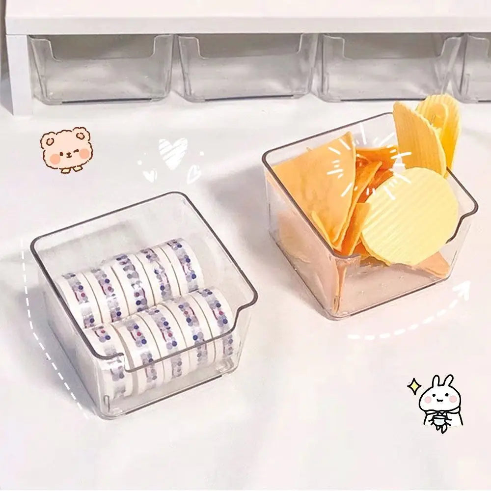 Caja Organizadora Transparente Apilable – Almacenamiento Multiuso