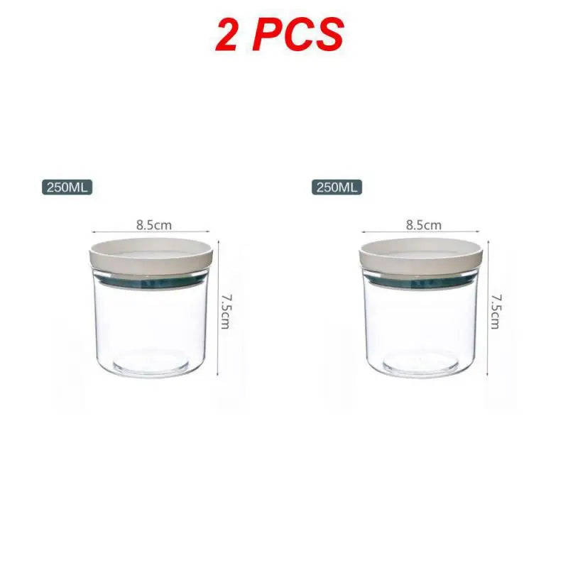 1/2/3PCS Food Container Storage Jars Transparent Food Canister For Mason Candy Spices Cookie Jar Sealed Ring Bottles Kitchen
