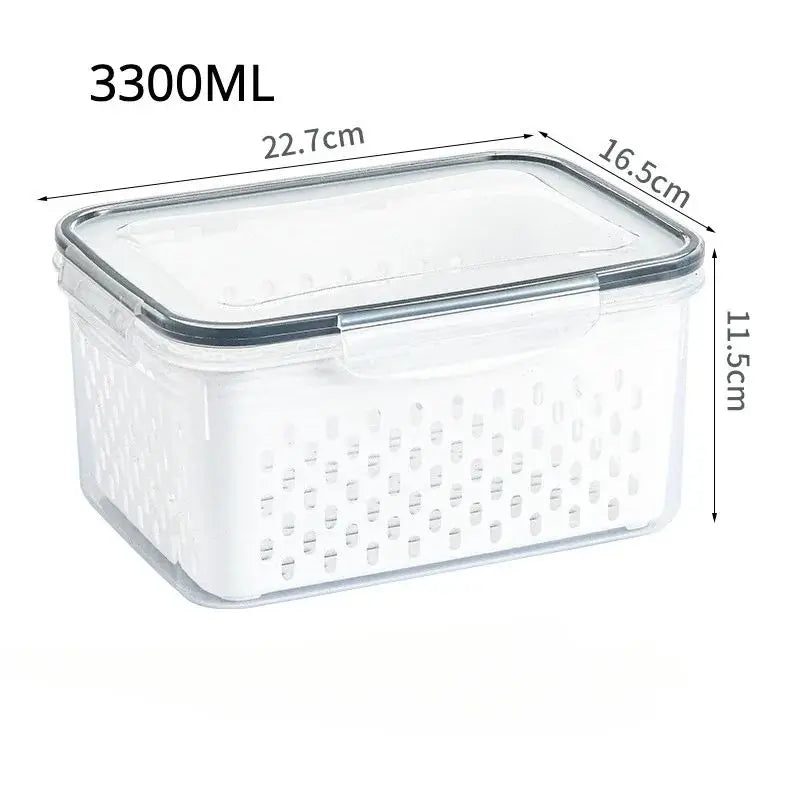 Set de Cajas de Almacenamiento para Refrigerador – Organizadores de Frutas y Verduras