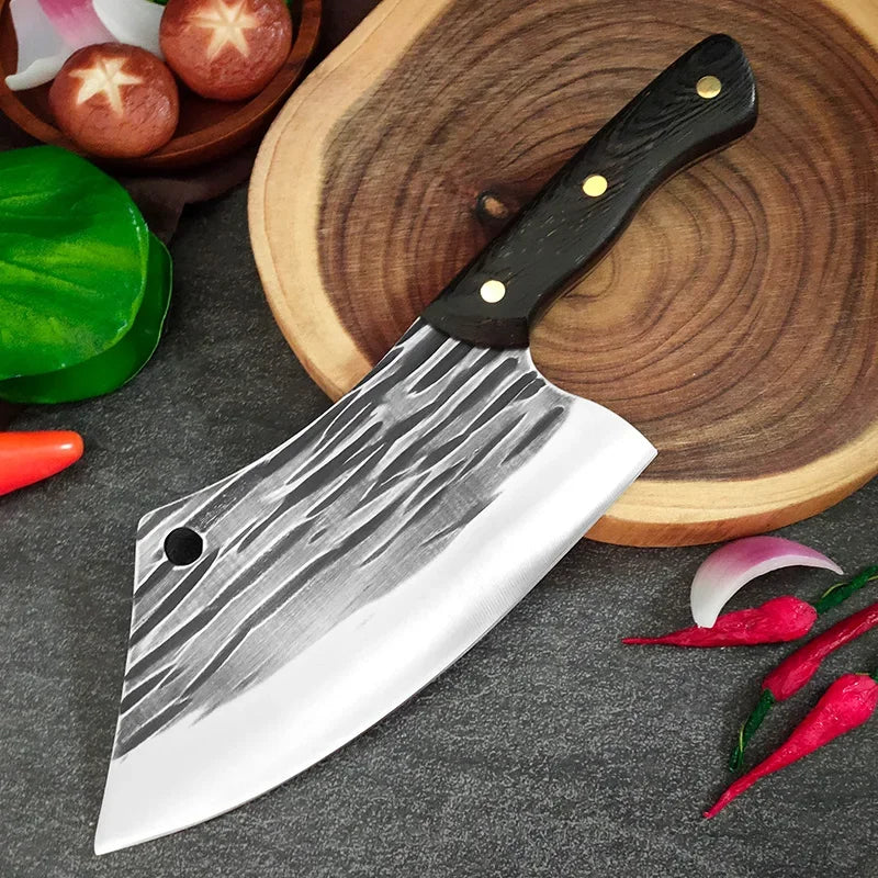 Cuchillo de Chef Forjado a Mano – Tradicional, Ideal para Carne y Verduras - 369 view