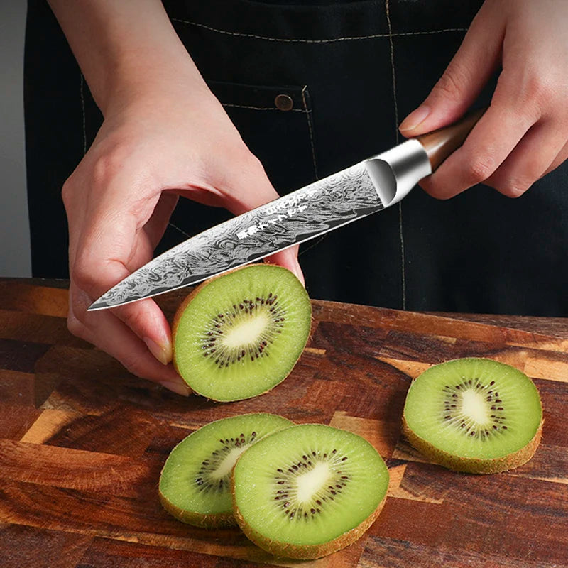 Juego de Cuchillos de Acero Damasco – Chef Profesional, Ideal para Carne y Verduras - 369 view