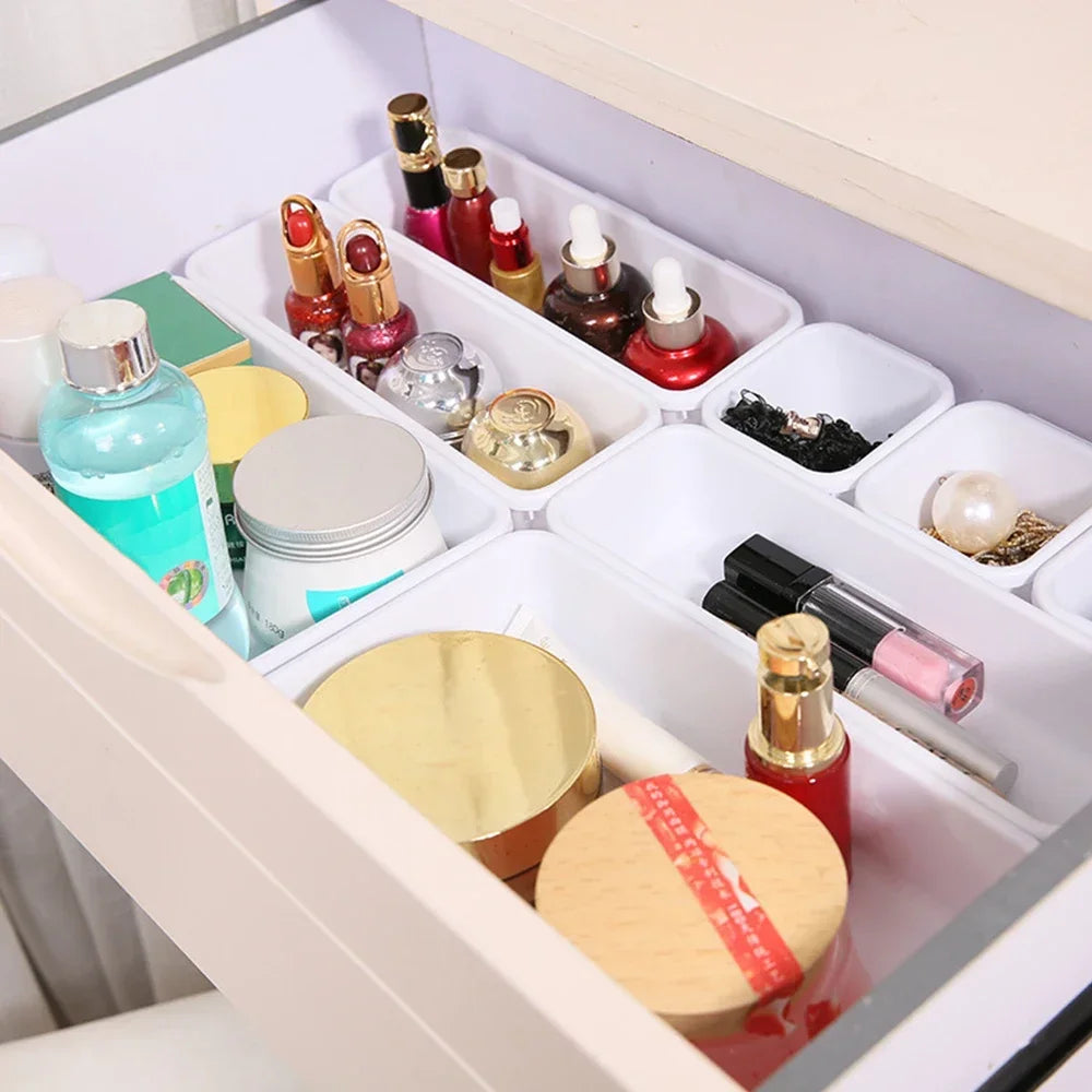 Set de 8 Organizadores de Cajón Ajustables – Almacenamiento para Cocina, Baño y Tocador - 369 view