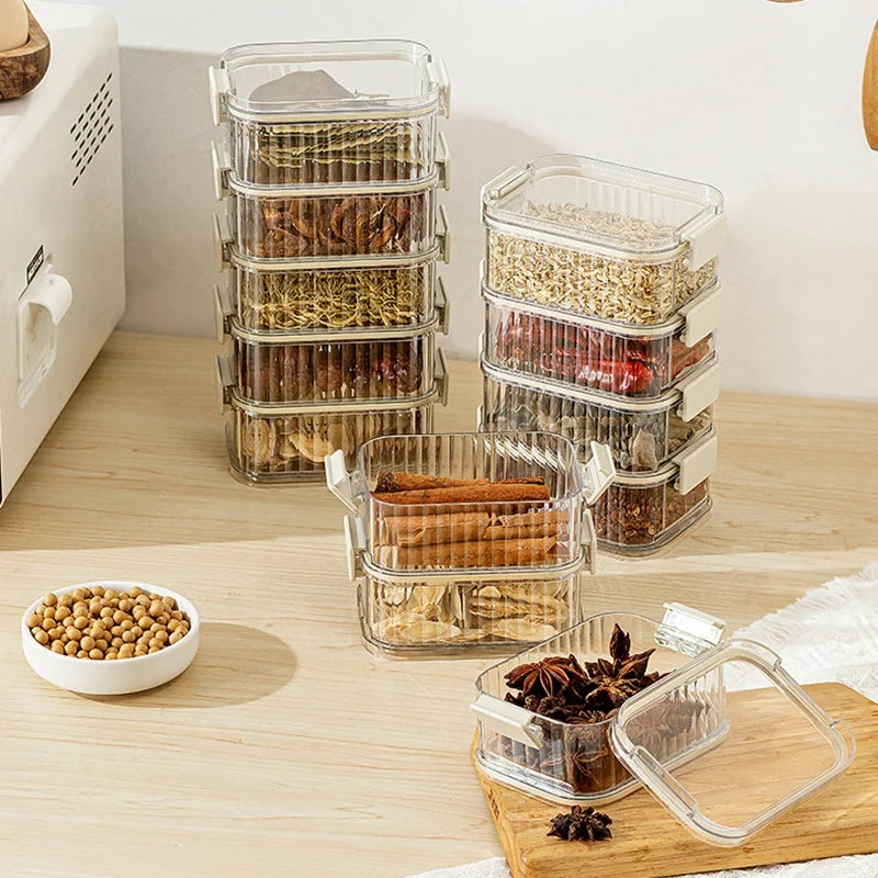 Cajas Apilables para Especias y Alimentos – Contenedores Herméticos Multiusos