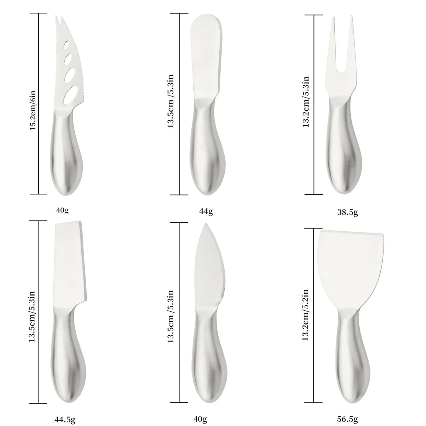 6Pcs Matte Gold Mini Knife Fork Chisel For Butter Cheese Slicer Cutter Stainless Steel Cutlery Tool Kitchen Gadget