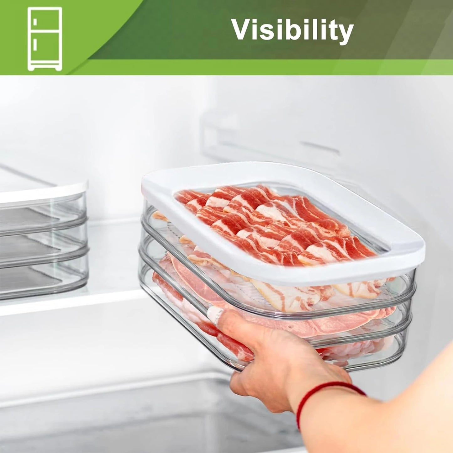 Contenedor Hermético para Carne con Tapa – Almacenamiento en Refrigerador