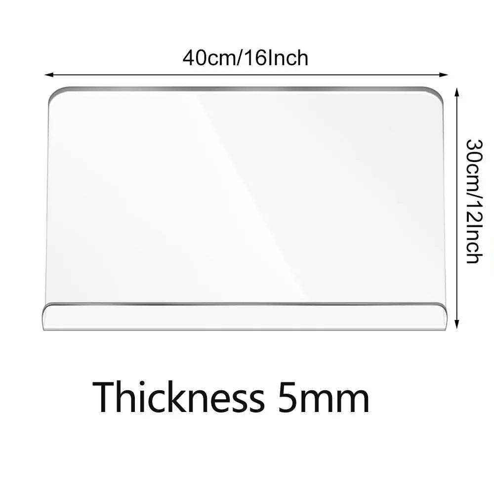 Transparent Acrylic Non Slip Chopping Boards Over The Countertop Protection ,Clear Cutting Boards For Kitchen Essentials