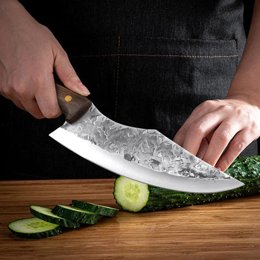 Cuchillo de Carnicero con Funda – Mango de Madera, Ideal para BBQ y Cocina - 369 view