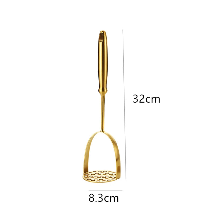 Prensapuré Manual de Acero Inoxidable – Triturador de Papas y Verduras