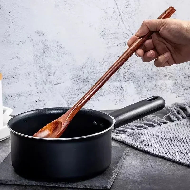 Long Wooden Stirring Spoon Natural Wood Soup Tableware Cooking Honey Coffee Spoon Mixing Spoon Wood Utensils VIE LENTE - 369 view