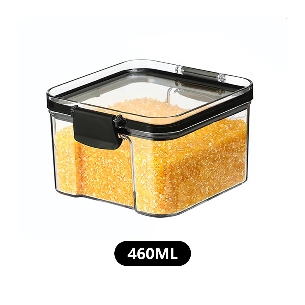 460-1800ml Sets Stackable Kitchen Sealed Jar Plastic Food Storage Box Multigrain Tank Bottle Dried Fruit Tea Storage Containers