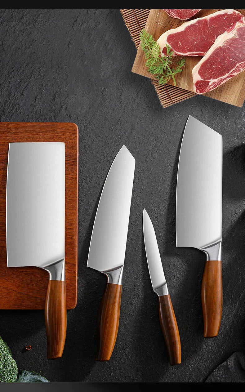 Juego de Cuchillos de Chef – Acero Inoxidable Japonés, Multiusos y Ergonómico - 369 view