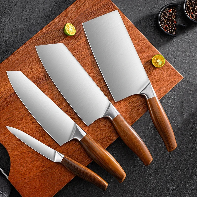 Juego de Cuchillos de Chef – Acero Inoxidable Japonés, Multiusos y Ergonómico - 369 view