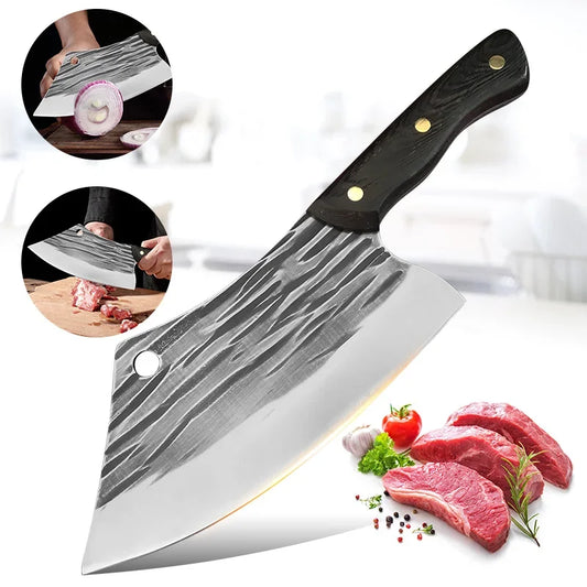 Cuchillo de Chef Forjado a Mano – Tradicional, Ideal para Carne y Verduras - 369 view