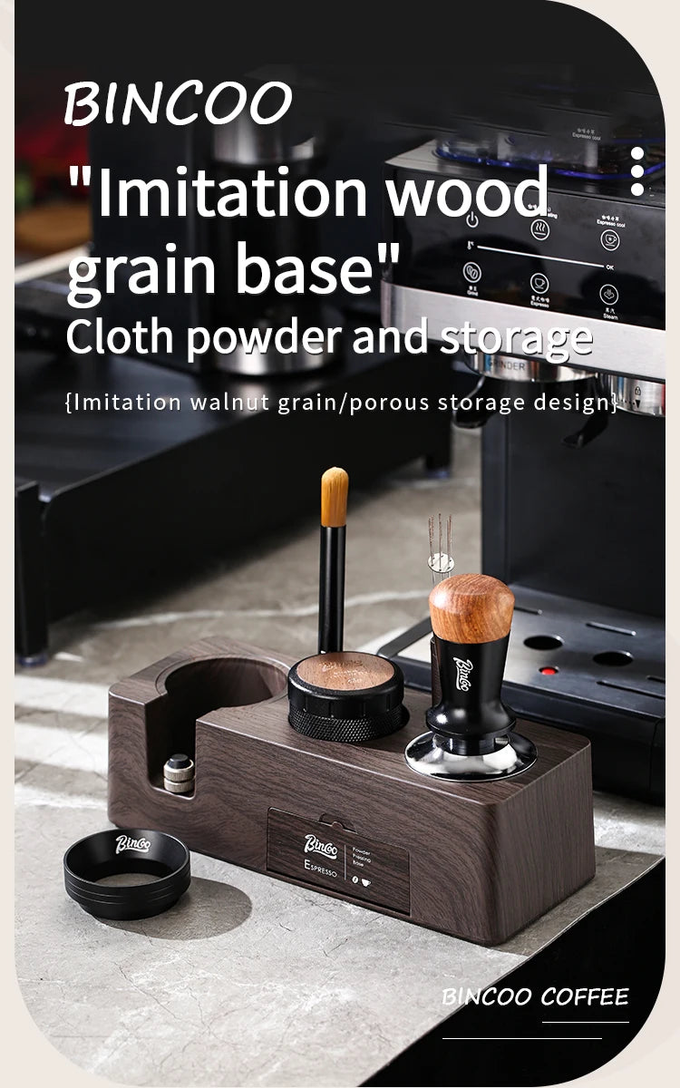 Bincoo Multifunction Espresso Tamper Station -Adjustable Height Distributor Organizer-Fit 51/54/58mm Plastic Coffee Station