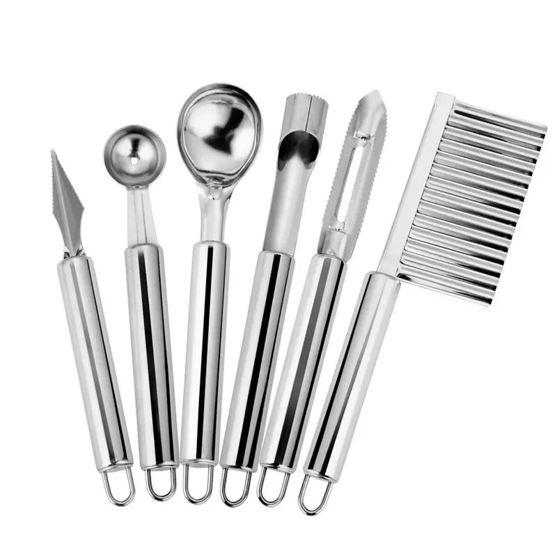 Set de Herramientas de Cocina de Acero Inoxidable 430 – Accesorios Multifuncionales