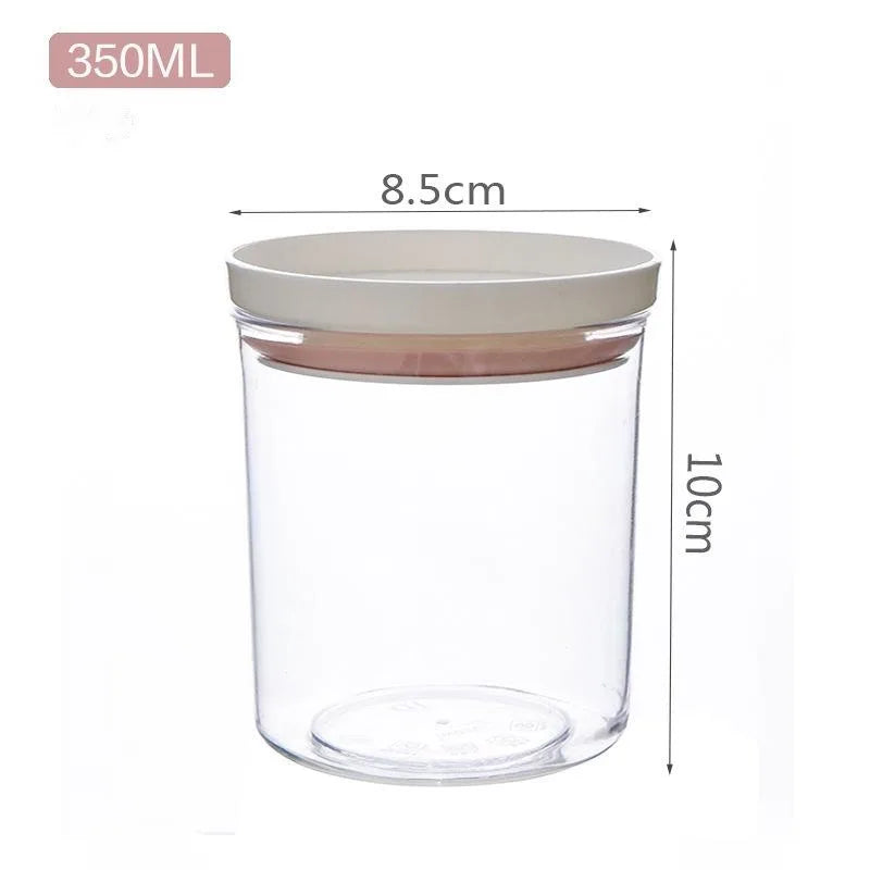 1/2/3PCS Food Container Storage Jars Transparent Food Canister For Mason Candy Spices Cookie Jar Sealed Ring Bottles Kitchen