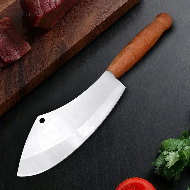 Cuchillo de Cocina Forjado – Multiusos, Mango de Madera, Ideal para Carne y Verduras - 369 view